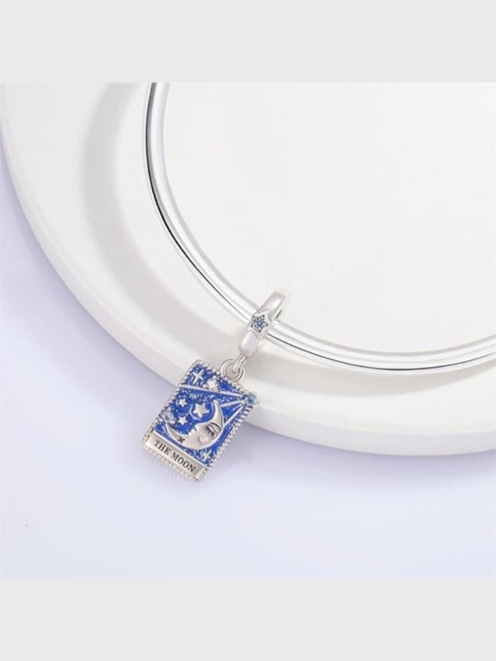 Tarot Cards Moon Dangle Charm 925 Sterling Silver Charm View 4